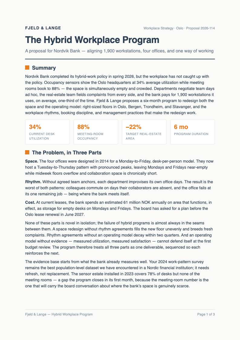 Nordic scandi clean business proposal